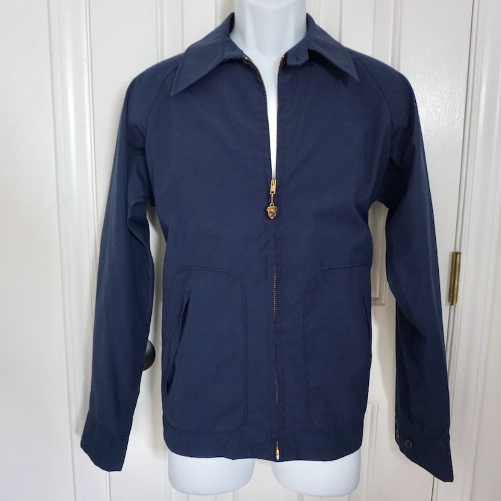 MEN'S MCGREGOR DRIZZLER VINTAGE FIELD JACKET SZ: 38 NAVY BLUE